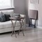Contemporary Home Living Folding Wooden Snack Tables - 26" - Oyster Gray - Set of 2